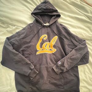 Authentic Champion UC Berkeley Cal Hoodie Navy Blue